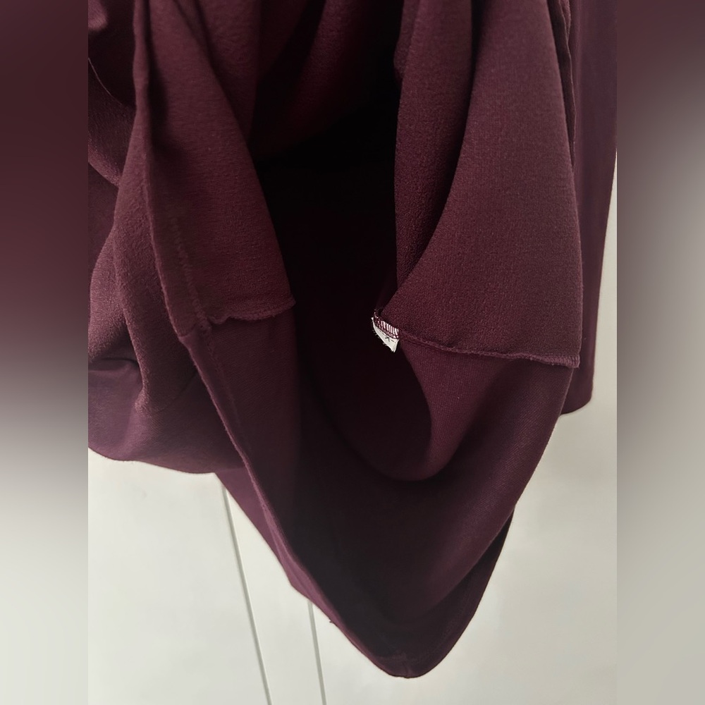 Zara Burgundy Ruffle Dress - Picture 6 of 6